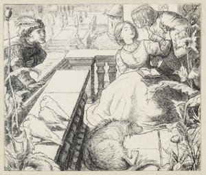 Het slapende paleis door John Everett Millais